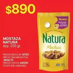 Supermercados Vea Natura - mostaza oferta