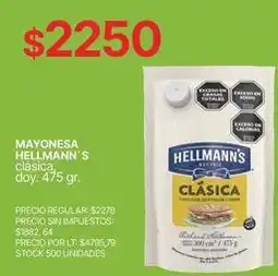 Supermercados Vea Hellmann's - mayonesa clásica oferta
