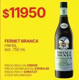 Supermercados Vea Branca - fernet branca menta oferta