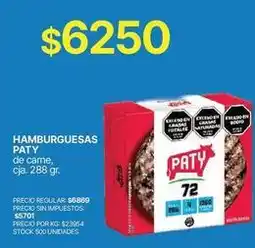 Supermercados Vea Paty - hamburguesas oferta