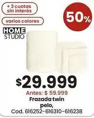 Coto Frazada twin pelo oferta