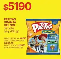 Supermercados Vea Patitas - patitas granja del sol de pollo oferta