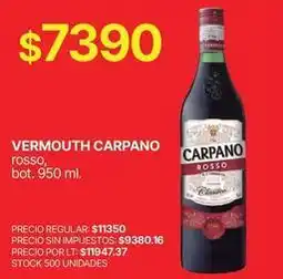 Supermercados Vea Carpano - vermouth oferta