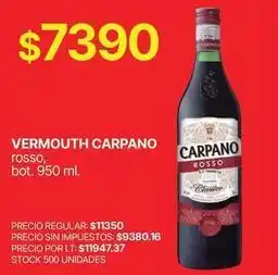 Supermercados Vea Carpano - vermouth oferta