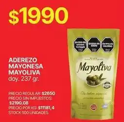 Supermercados Vea Mayoliva - aderezo mayonesa oferta
