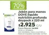 Jumbo Dove - jabón para manos líquido nutrición profunda doypack oferta
