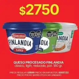 Supermercados Vea Finlandia - queso procesado oferta