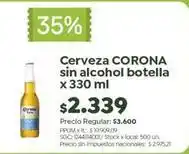 Jumbo Corona - cerveza sin alcohol botella oferta