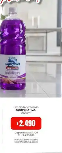 Cooperativa Obrera Limpiador cremoso oferta
