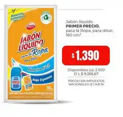 Cooperativa Obrera Primer precio - jabón líquido para la ropa, para diluir oferta