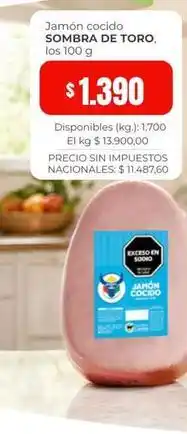 Cooperativa Obrera Sombra de toro - jamón cocido oferta