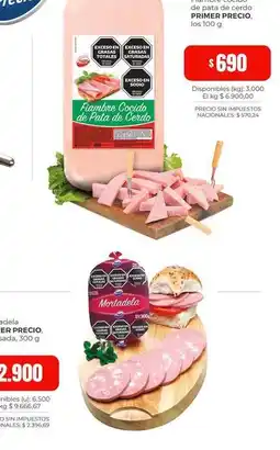 Cooperativa Obrera Primer - fiambre cocido de pata de cerdo oferta