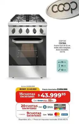 Cooperativa Obrera Coop - cocina coop 350 oferta