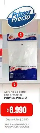 Cooperativa Obrera Primer precio - cortina de ba uevo con protector oferta
