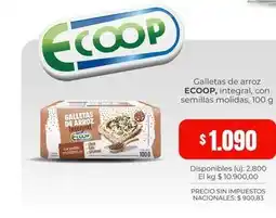 Cooperativa Obrera Coop - galletas de arroz integral oferta