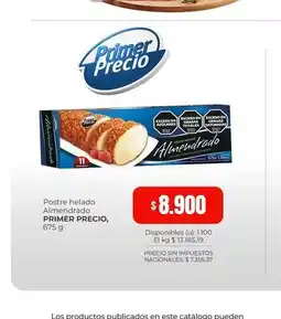 Cooperativa Obrera Primer precio - postre helado almendrado oferta