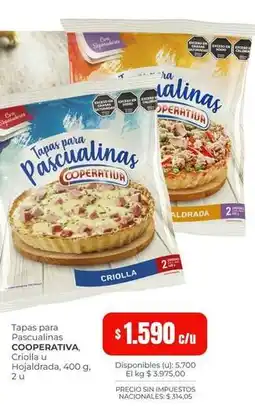 Cooperativa Obrera Tapas para pascualinas oferta