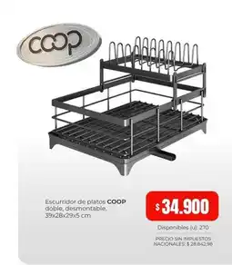Cooperativa Obrera Coop - escurridor de platos doble, desmontable oferta