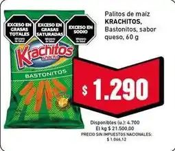 Cooperativa Obrera Krachitos - palitos de ma	ext{	extacutem}	ext{	extacutem}z , bastonitos, sabor queso oferta