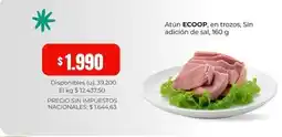 Cooperativa Obrera Atún en trozos, sin adición de sal oferta