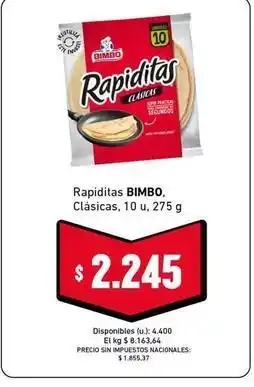 Cooperativa Obrera Bimbo - rapiditas clásicas oferta