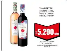 Cooperativa Obrera Norton - vino cosecha tardía, blanco, rosado o tinto oferta