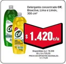 Cooperativa Obrera Cif - detergente concentrado oferta
