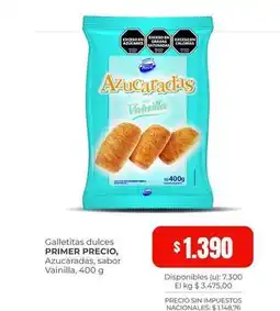 Cooperativa Obrera Primer precio - galletitas azucaradas sabor vainilla oferta