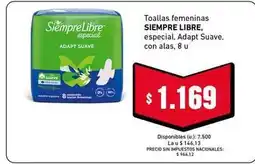 Cooperativa Obrera Siempre libre - toallas femeninas oferta