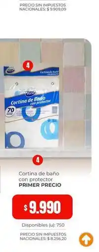 Cooperativa Obrera Primer precio - cortina de ba con protector oferta