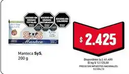 Cooperativa Obrera Sys - manteca oferta