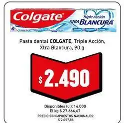 Cooperativa Obrera Colgate - pasta dental triple acción, xtra blancura oferta