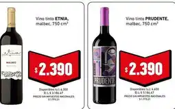 Cooperativa Obrera Etnia - vino tinto malbec oferta