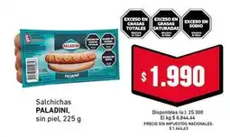 Cooperativa Obrera Paladini - salchichas oferta