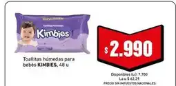 Cooperativa Obrera Kimbies - toallitas húmedas oferta