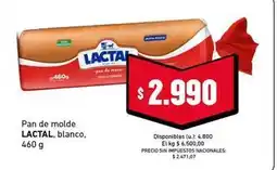 Cooperativa Obrera Lactal - pan de molde blanco oferta