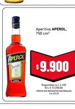 Cooperativa Obrera Aperol - aperitivo oferta