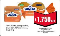 Cooperativa Obrera Lactal - pan para panchoss, pan para hamburguesas oferta