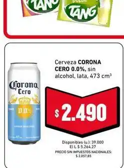 Cooperativa Obrera Corona - cerveza cero 0.0% oferta