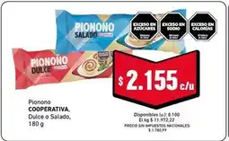 Cooperativa Obrera Pionono dulce o salado oferta