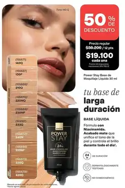 Avon Avon - power stay base líquida maquillaje oferta