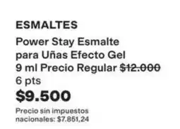 Avon Efecto - power stay esmalte para u ilde{a}as gel oferta