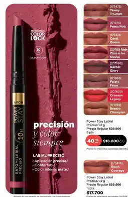 Avon Avon - power stay batom/labial 10h oferta