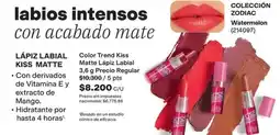 Avon Lápiz labial kiss matte oferta