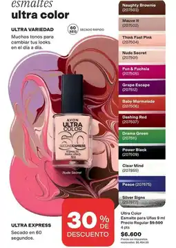 Avon Avon - ultra color esmaltes oferta