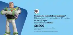 Avon Redondo - contenedor redondo buzz lightyear (209025) 5 pts oferta