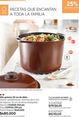Avon La familia - olla guisera 28 cm de diám. roja oferta