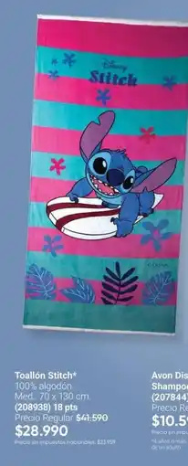 Avon Disney - toallón stitch (208938) oferta