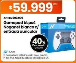 Changomas Noganet - gamepad bt ps4 entrada auricular oferta