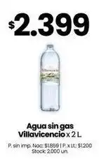 Changomas Villavicencio - agua sin gas oferta
